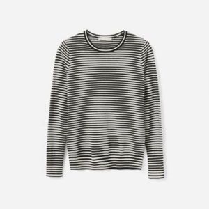Everlane cashmere crew striped sweater medium